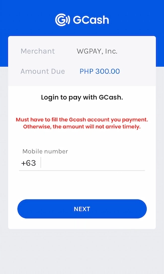 Step 4: Log in to pay with GCash. 