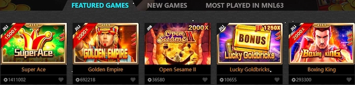 FEATURED GAMES: super ace, golden empire.